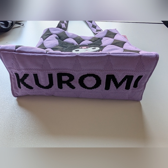 NWT - NEW - Licensed Sanrio - Kuromi Knitted Shopper Tote - Picture 2 of 3